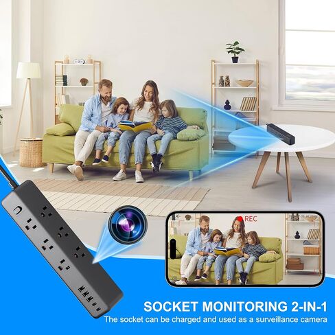 كاميرا لاسلكية صغيرة - كاميرا واي فاي داخلية - كاميرا مراقبة منزلية صغيرة - 1080P HD - منفذ USB in Kuwait