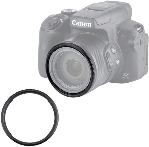 غطاء عدسة صلب احترافي مع مشبك طوق لكاميرا Canon Powershot SX40 SX50 SX60 SX70 HS (يتضمن المحول) in Kuwait