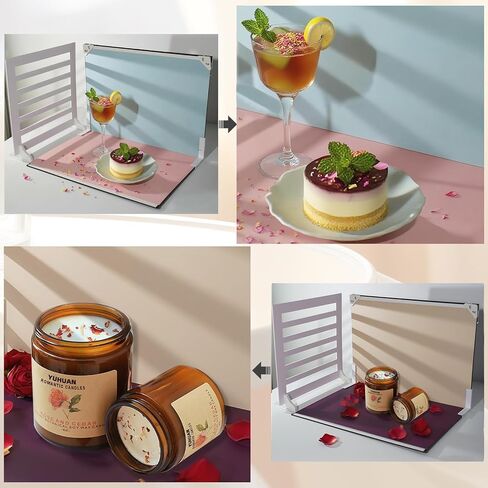 Photo Backdrop for Product Photography: Matte Paper Background Kit 16.5x11.7in 11-Pack with 22 Patterns for Food Jewelry Makeup & Small Products - Product Photographers & Content Creators Essential in Kuwait