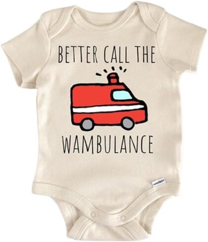 Ambulance Emt - Baby Boy Girl Clothes Infant Bodysuit Funny Cute Newborn in Kuwait