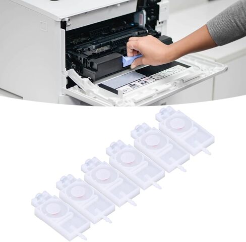 6pcs ink ink in line interface ، head print ، ink ، for xp600 printer (white) in Saudi Arabia