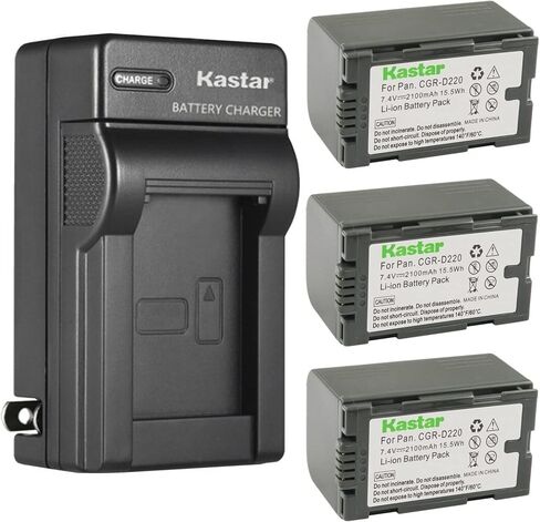 بطارية Kastar DZ-BP16 وشاحن حائط تيار متردد بديل لبطارية هيتاشي DZ-BP08، DZ-BP16، DZ-BP28، DZ-MV208، DZ-MV208E، DZ-MV100، DZ-MV100E، DZ-MV238، DZ-MV238E in Kuwait