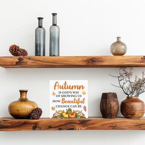 Fall Autumn Sign Decor Autumn Gnome Love Fall Y'All Wooden Box Sign Thanksgiving Home Kitchen Decor in Saudi Arabia