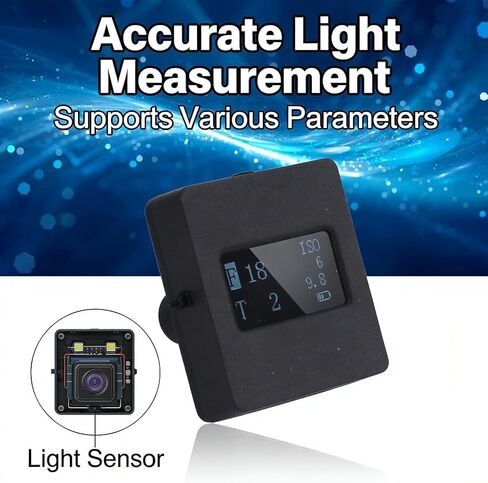 مقياس الضوء للانعكاس العلوي للتصوير الفوتوغرافي مع كابل USB، غلاف ABS، شاشة OLED مقاس 0.96 بوصة - أوضاع أولوية الفتحة والغالق، تصميم مدمج لاستخدام الكاميرا in Kuwait