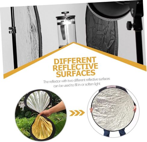 OUNONA 60cm 2-in-1 Photography Reflector Portable Reflector Board with Warm and Cool Sides for Outdoor and Studio Lighting Nylon Photo Accessory in Kuwait