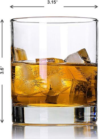 KGnB Whiskey Glasses,Set of 2,11 oz,Premium Scotch Glasses,Bourbon Glasses for Cocktails,Rock Style Old Fashioned Drinking Glassware,Perfect for Father's Day,Party,Bars,Gift, Restaurants and Home in Saudi Arabia