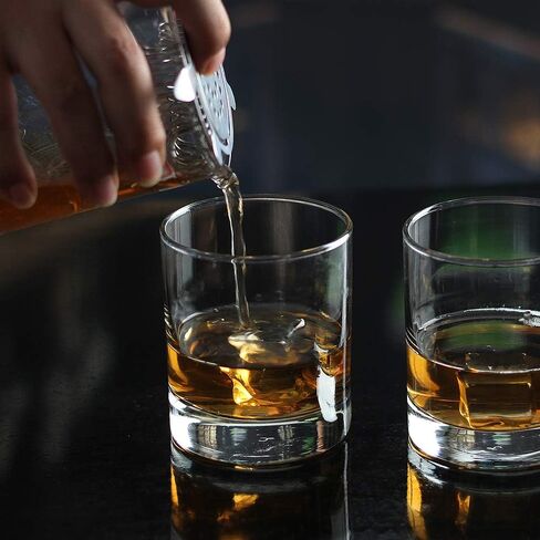 KGnB Whiskey Glasses,Set of 2,11 oz,Premium Scotch Glasses,Bourbon Glasses for Cocktails,Rock Style Old Fashioned Drinking Glassware,Perfect for Father's Day,Party,Bars,Gift, Restaurants and Home in Saudi Arabia