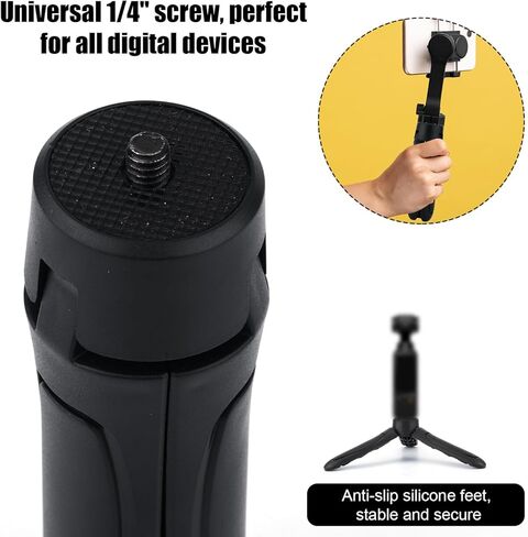 حامل ثلاثي صغير متوافق مع DJI Osmo Pocket 3 & 2، حامل جيب محمول ABS أسود حامل ثلاثي القوائم عصا سيلفي ملحقات مثالية لمعدات التصوير المختلفة in Kuwait
