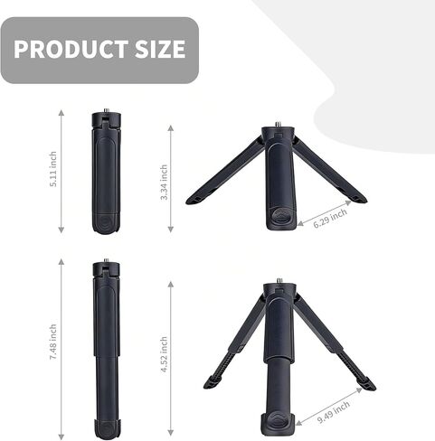 Mini Extendable Tripod, Handheld Stand for Live Streaming and Vlogging in Kuwait