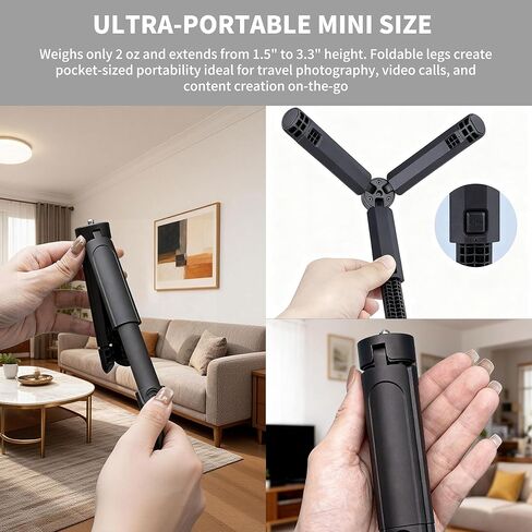 Mini Extendable Tripod, Handheld Stand for Live Streaming and Vlogging in Kuwait