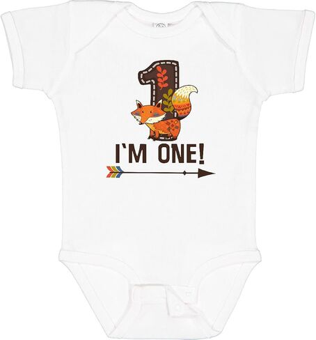 inktastic 1st Birthday Fox 1 Year Old Baby Bodysuit in Saudi Arabia