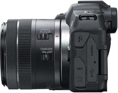 Canon EOS R8 Mirrorless Camera with RF 24-50mm f/4.5-6.3 is STM Lens Bundle with RF 75-300mm Lens + 64GB Memory Card + Canon 200ES EOS Shoulder Bag (4 Items) in Kuwait