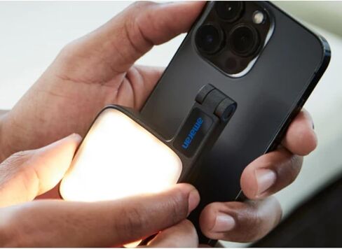 Amaran Go Phone Selfie Light Compatible with Phone,CCT 2700K-6500K Rechargeable Portable Video Light with Mirror Light for Selfies,Makeup,Video Conference,TikTok (Charcoal) in Saudi Arabia