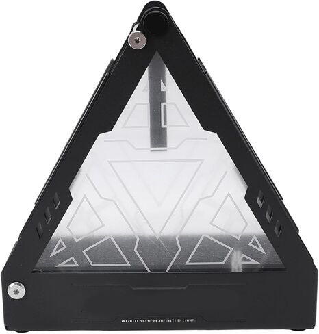 Drfeify Triangle Lamp Box, Stainless Steel Acrylic Triangle Lamp Storage Case for Outdoor Camping in Kuwait