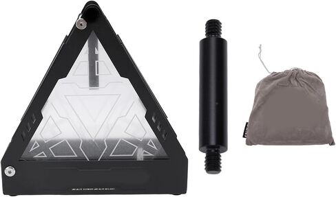 Drfeify Triangle Lamp Box, Stainless Steel Acrylic Triangle Lamp Storage Case for Outdoor Camping in Kuwait