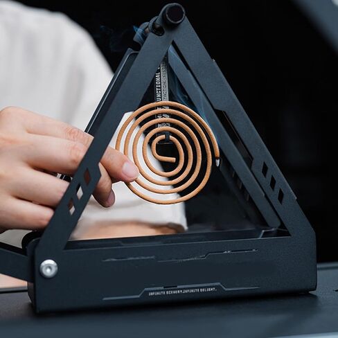 Drfeify Triangle Lamp Box, Stainless Steel Acrylic Triangle Lamp Storage Case for Outdoor Camping in Kuwait