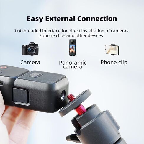 حامل حامل ثلاثي للكاميرا، عصا سيلفي صغيرة على سطح الطاولة، برغي 1/4 بوصة لـ Insta GO3، Action، Gopro، الجيب، Insta360 ONE X2/3 حامل طاولة تصوير فيديو محمول قابل للتمديد in Kuwait