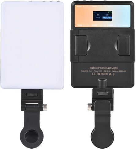 LED Video Light Bi Color 2500K 9000K with 24 Portable RGB Photography Lamp for Cameras Phones Tripods 95CRI LCD Screen 2000mAh Battery Built in in Saudi Arabia