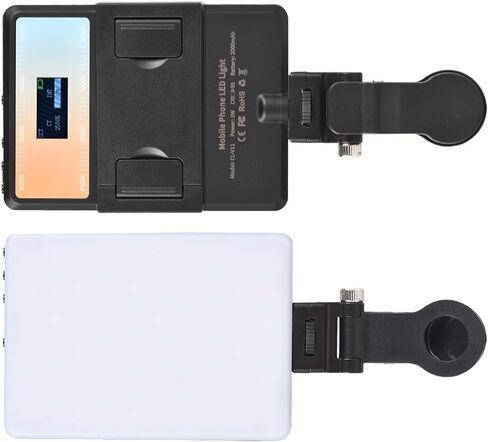 LED Video Light Bi Color 2500K 9000K with 24 Portable RGB Photography Lamp for Cameras Phones Tripods 95CRI LCD Screen 2000mAh Battery Built in in Saudi Arabia