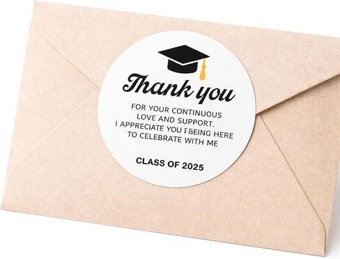 120pcs Thank You for Your Continuous Love and Support Class of 2025 Graduation Party Favor Stickers - 1.6 Inch Round, Premium Adhesive, Graduation Party Favor Stickers in Saudi Arabia