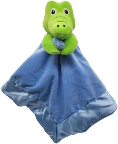 Alligator Lovey Blanket for Baby | Large 20" x 20" Baby Lovey for Girls or Boys | Cute Alligator Security Blanket for Babies and Toddlers in Kuwait