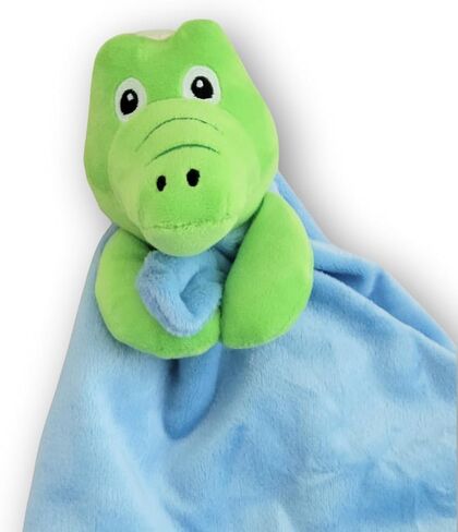 Alligator Lovey Blanket for Baby | Large 20" x 20" Baby Lovey for Girls or Boys | Cute Alligator Security Blanket for Babies and Toddlers in Kuwait