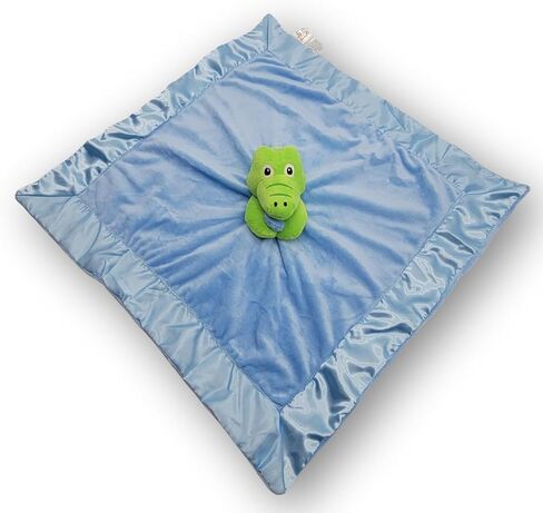 Alligator Lovey Blanket for Baby | Large 20" x 20" Baby Lovey for Girls or Boys | Cute Alligator Security Blanket for Babies and Toddlers in Kuwait