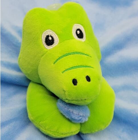 Alligator Lovey Blanket for Baby | Large 20" x 20" Baby Lovey for Girls or Boys | Cute Alligator Security Blanket for Babies and Toddlers in Kuwait