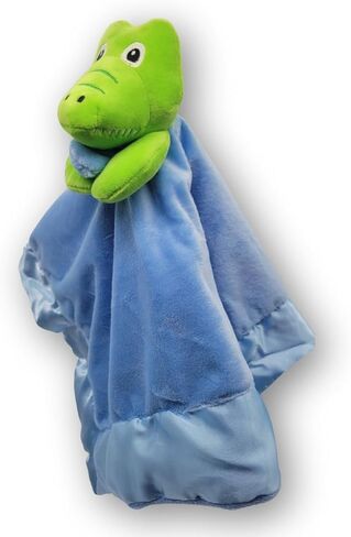 Alligator Lovey Blanket for Baby | Large 20" x 20" Baby Lovey for Girls or Boys | Cute Alligator Security Blanket for Babies and Toddlers in Kuwait