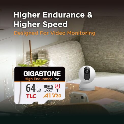 【5 Yrs Free Data Recovery】【Dash Cam】 GIGASTONE 64GB Micro SD Card, TLC High Endurance Pro, Speed Up to 95MB/s, Compatible with REDTIGER Rove VIOFO VANTRUE PRUVEEO ARIFAYZ, MicroSDXC UHS-I A1 V30 U3 in Saudi Arabia