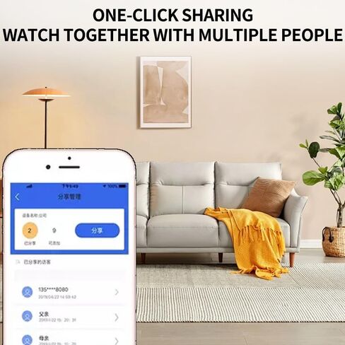 قطعة واحدة من كاميرا WiFi الأمنية، شاشة أمان لاسلكية منزلية 1080 بكسل - تدور 360 درجة مع رؤية ليلية، جهاز تحكم عن بعد للهاتف الذكي، مساعد مثالي للعناية الداخلية، مراقبة الحيوانات الأليفة في أي وقت وفي أي مكان in Kuwait