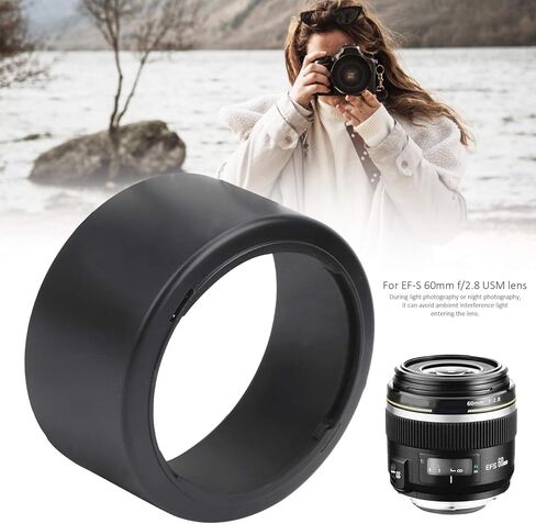قطعتان من غطاء العدسة البلاستيكي خفيف الوزن لعدسة EFS 60 مم F/2.8 USM، تمنع تشتت الضوء، غطاء غطاء الكاميرا للتصوير الفوتوغرافي في الهواء الطلق in Kuwait
