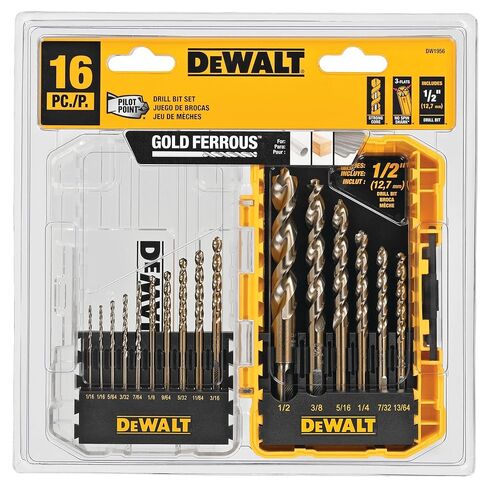 طقم ريش مثقاب DEW-DW1956 بنقطة نموذجية، 16 قطعة (DW1956) من شركة ديوال in Kuwait
