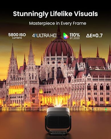 جهاز عرض JMGO N3 Ultimate 4K ثلاثي الليزر، 5800 ISO Lumens، إزاحة عدسة 3 في 1، تكبير بصري، AI Gimbal، تباين 20000:1، زمن وصول منخفض 1 مللي ثانية، VRR & ALLM، مسرح منزلي Dolby Vision. in Kuwait