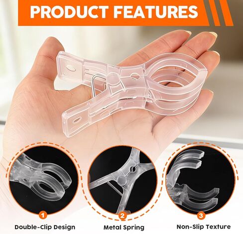 10 Pack Clear Balloon Arch Clips, 3 1/2 x 1 x 1 4/5 Inch balloon arch clamps for backdrop Stand, Wedding, Birthday, Photography Studio, Crafts, and Decorations in Saudi Arabia