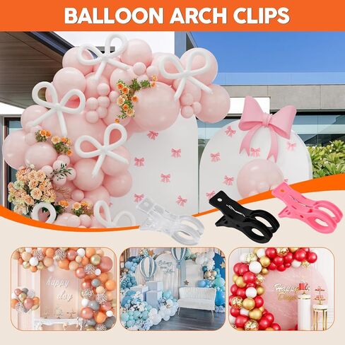10 Pack Clear Balloon Arch Clips, 3 1/2 x 1 x 1 4/5 Inch balloon arch clamps for backdrop Stand, Wedding, Birthday, Photography Studio, Crafts, and Decorations in Saudi Arabia