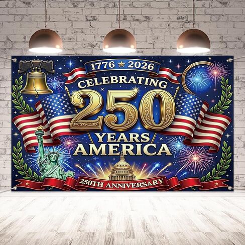 خلفية علم الذكرى السنوية الـ 250 لأمريكا 1776-2026 250 عامًا من عيد الميلاد الأمريكي، الرابع من يوليو، الرابع من يوليو، ديكورات ومستلزمات الحفلات الوطنية in Kuwait