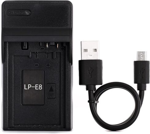 شاحن USB Norifon LP-E8 لكاميرات Canon EOS 550D، EOS 600D، EOS 650D، EOS 700D، EOS Kiss X4، X5، X6i، EOS Rebel T2i، EOS Rebel T3i، EOS Rebel T4i، كاميرا Rebel T5i والمزيد in Kuwait
