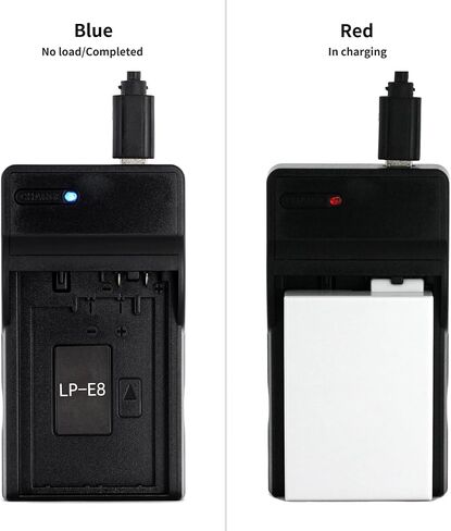 شاحن USB Norifon LP-E8 لكاميرات Canon EOS 550D، EOS 600D، EOS 650D، EOS 700D، EOS Kiss X4، X5، X6i، EOS Rebel T2i، EOS Rebel T3i، EOS Rebel T4i، كاميرا Rebel T5i والمزيد in Kuwait