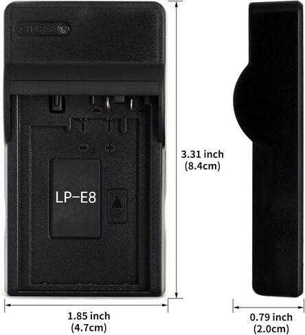 شاحن USB Norifon LP-E8 لكاميرات Canon EOS 550D، EOS 600D، EOS 650D، EOS 700D، EOS Kiss X4، X5، X6i، EOS Rebel T2i، EOS Rebel T3i، EOS Rebel T4i، كاميرا Rebel T5i والمزيد in Kuwait
