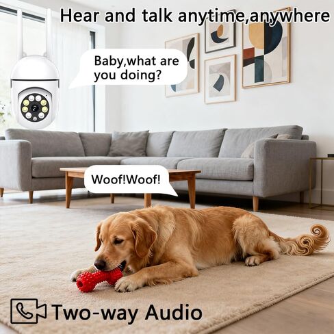 Ease Life App 1080P WiFi كاميرا مراقبة مقاومة للماء خارجية مقاومة للماء لون رؤية ليلية تتبع الحركة كاميرا مراقبة داخلية خارجية in Kuwait
