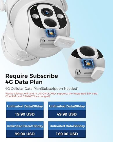 كاميرا Hiseeu 4G LTE الخلوية تعمل بالطاقة الشمسية، لا توجد كاميرا أمان WiFi لاسلكية في الهواء الطلق، 24/7، حركة PIR، حديث ثنائي الاتجاه، 360 درجة PTZ، رؤية ليلية ملونة 2K، 64 جيجا SD وبطاقة SIM متضمنة in Kuwait