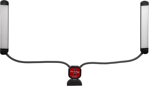 طقم شاشة إضاءة Fotodiox Selfie Starlite Stix TT Tabletop 110 Vlog - مصابيح LED ثنائية اللون قابلة للتعتيم مع أذرع 110 سم لمؤتمرات الفيديو والألعاب والمكياج ويوتيوب والفيديو المباشر والمزيد in Kuwait