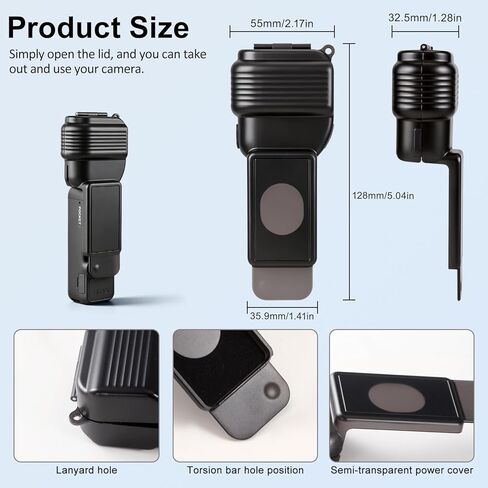 حافظة صلبة مخصصة لـ DJI Osmo Pocket 4، حامل انحراف مضاد للخدش وواقي شاشة، غطاء كاميرا محمول صديق للشحن للسفر والتصوير في الهواء الطلق in Kuwait