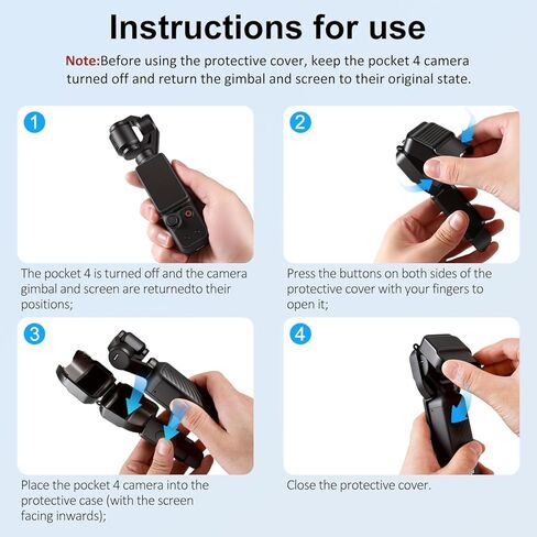 حافظة صلبة مخصصة لـ DJI Osmo Pocket 4، حامل انحراف مضاد للخدش وواقي شاشة، غطاء كاميرا محمول صديق للشحن للسفر والتصوير في الهواء الطلق in Kuwait