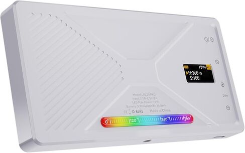 مصباح فيديو GOWENIC RGB، 225 خرزة LED 95+ CRI قابلة للتعتيم 2500K-9900K درجة حرارة اللون 24 تأثيرات مشهد، مع حامل حذاء بارد لكاميرا DSLR بث مباشر لمؤتمر الفيديو in Kuwait