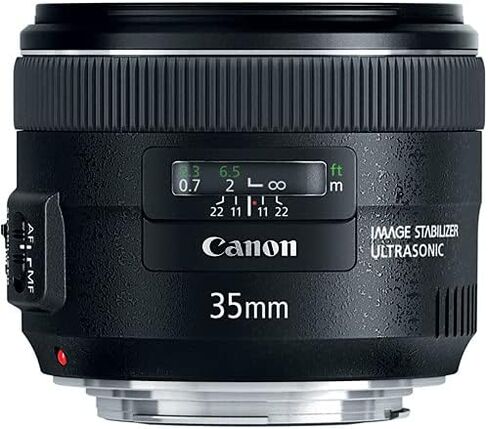 Canon EF 35mm f/2 IS USM Lens Bundle | Wide-Angle Prime with Optical Image Stabilization, Fast Ring-Type USM Autofocus & Bright f/2 Aperture | For Travel & Street Photos (5178B002) + Filter Kit + More in Kuwait
