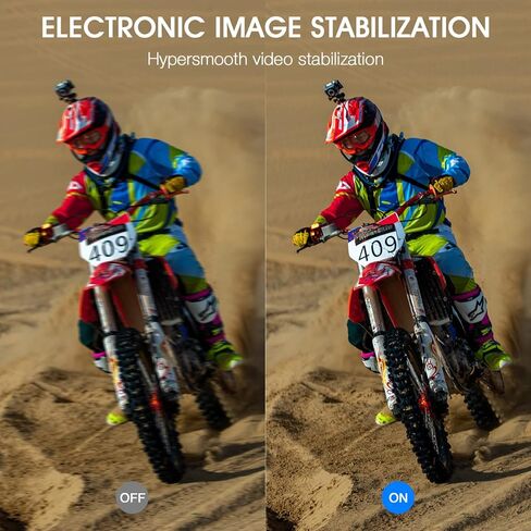 كاميرا JOH 4K 60FPS 20MP WiFi Action مع شاشات LCD أمامية وشاشات خلفية تعمل باللمس، مقاومة للماء حتى 131 قدمًا، تثبيت، EIS 2.0، كاميرا رياضية خارجية للتحكم عن بعد، كاميرا Vlog تحت الماء مع بطاريتين 2X in Kuwait