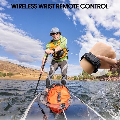كاميرا JOH 4K 60FPS 20MP WiFi Action مع شاشات LCD أمامية وشاشات خلفية تعمل باللمس، مقاومة للماء حتى 131 قدمًا، تثبيت، EIS 2.0، كاميرا رياضية خارجية للتحكم عن بعد، كاميرا Vlog تحت الماء مع بطاريتين 2X in Kuwait