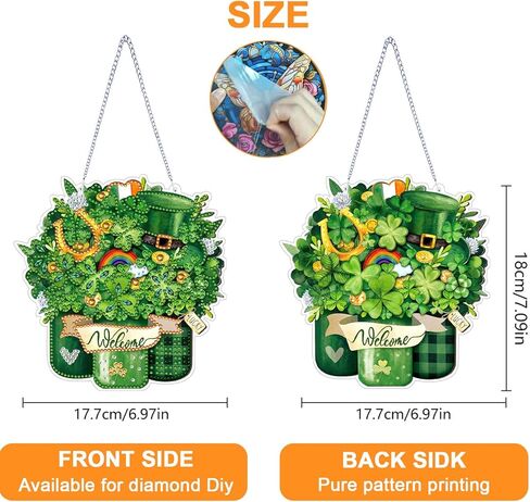 GOUOYANA Diamond Art Hanging Kit for Adult,Special Shaped Rhinestone,DIY Acrylic 5D Diamond Art Painting Window Pendants Home Garden Wall Hanging Kits Hanging Ornament,Double Sided. (Dragon) in Kuwait